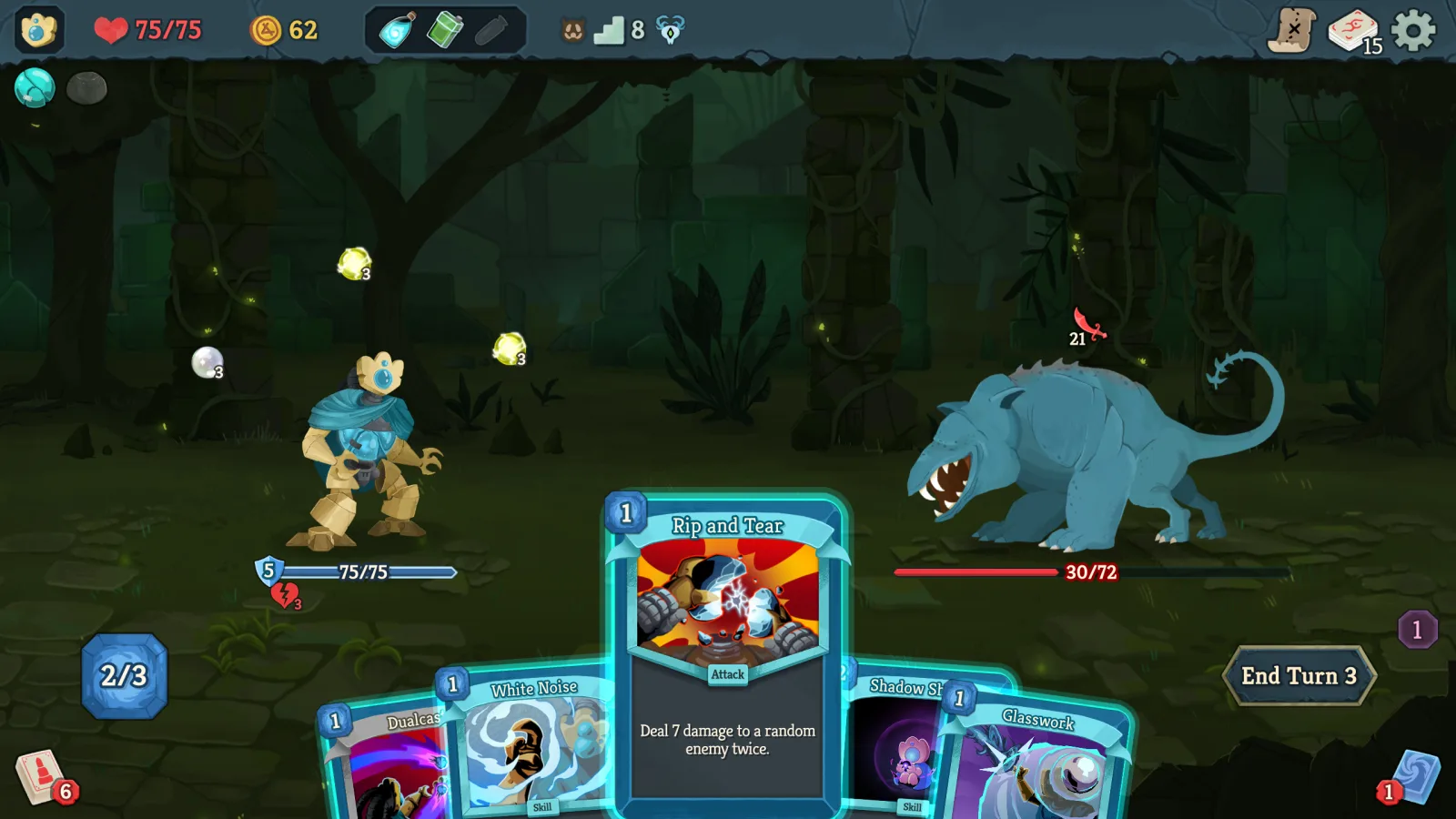 Defect channeling Orbs in an official Slay the Spire 2 combat screenshot